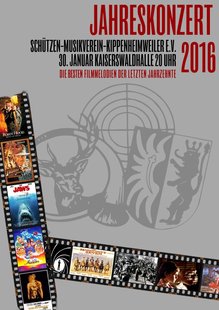 Jahreskonzert 2016, Motto: Die besten Filmmelodien der letzten Jahrzehnte