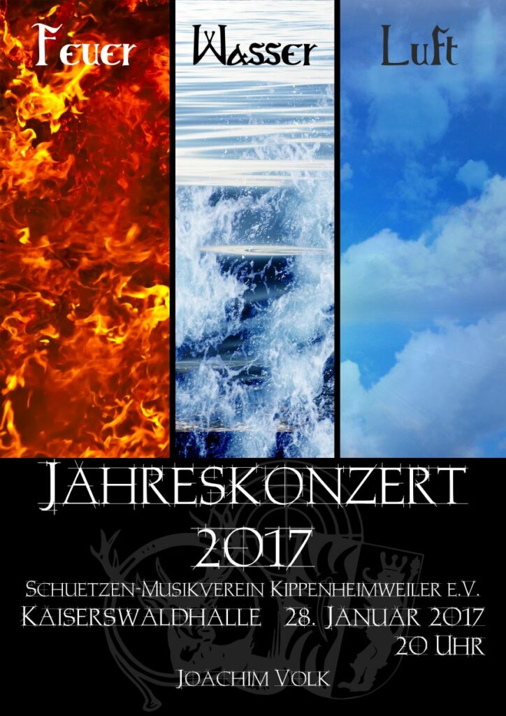 Jahreskonzert 2017, Motto: Feuer, Wasser, Luft