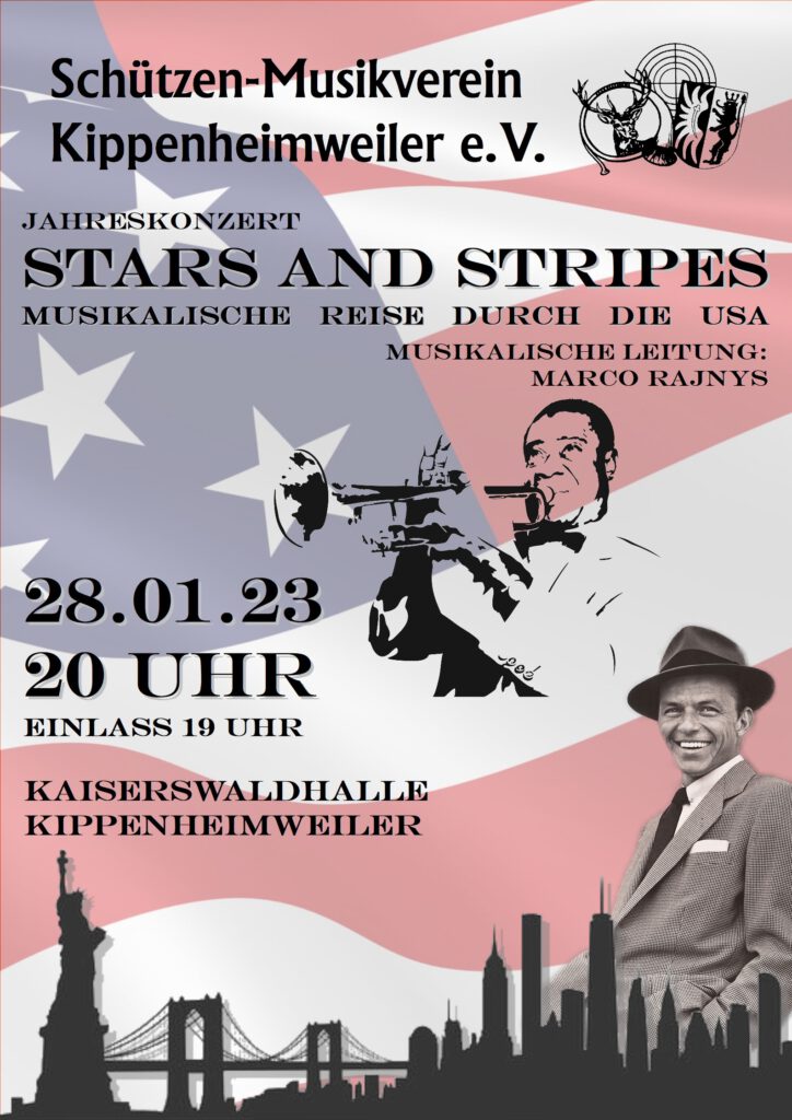 Jahreskonzert 2023, Motto: Musikalische Reise durch die USA